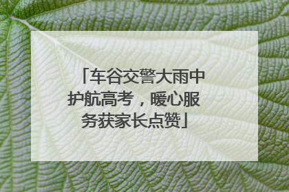 车谷交警大雨中护航高考，暖心服务获家长点赞